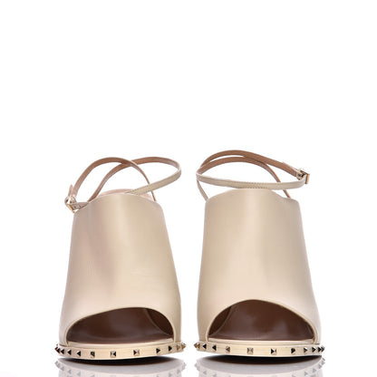 Valentino Garavani Calfskin Rockstud Mules Slingbacks 41 Ivory 5 of 18