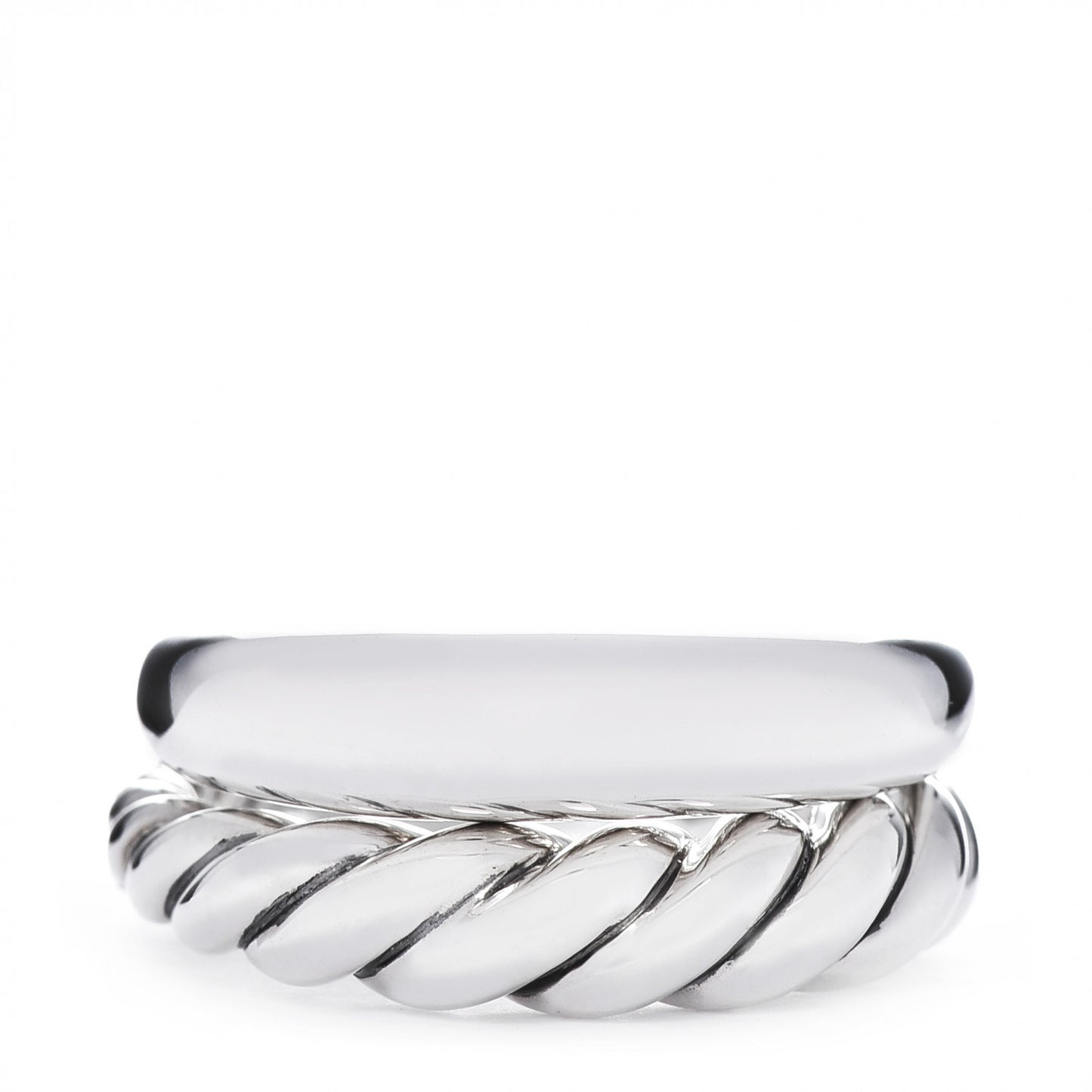 Sterling Silver 5mm Pure Form Set of 2 Stack Rings 54 7