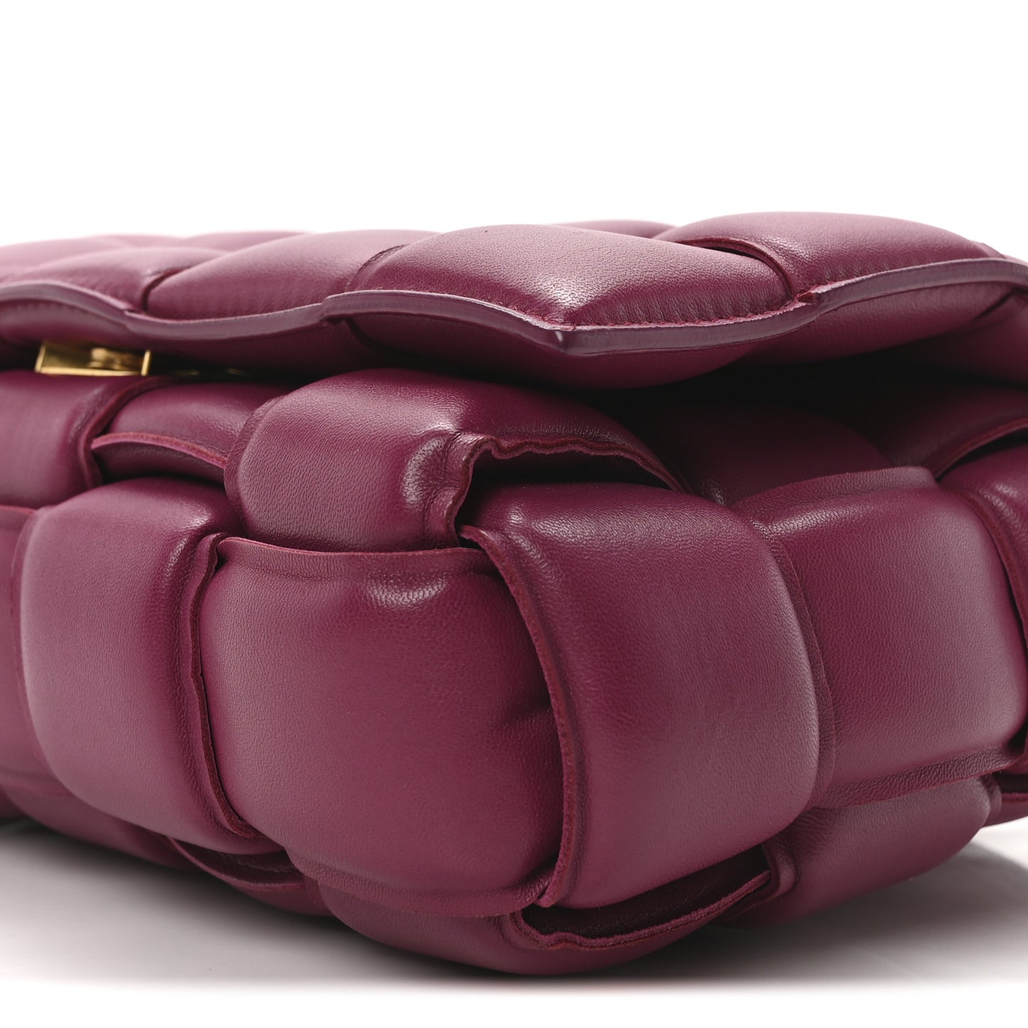 Nappa Maxi Intreccio Padded Cassette Crossbody Bag Cinnabar