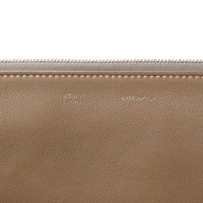 Celine Drummed Calfskin Suede Double Zip Trapeze Sand 10 of 12