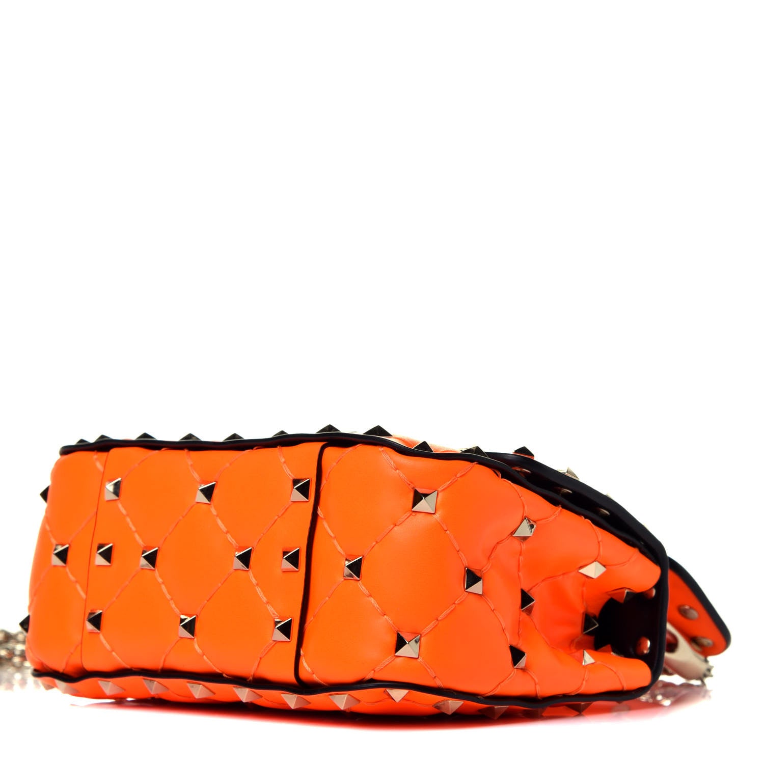 Valentino Garavani Calfskin Micro Rockstud Spike Shoulder Bag Orange 9 of 9