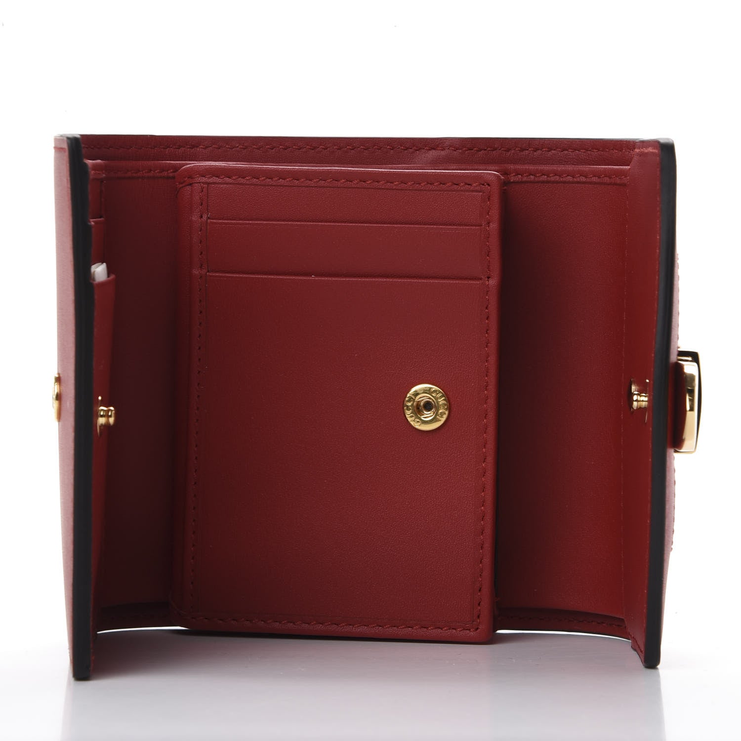 Gucci Calfskin Sylvie Wallet Hibiscus Red 4 of 9