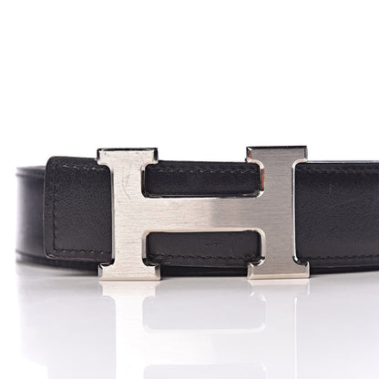 Hermes Box Togo 32mm H Belt 95 Black Chocolate 4 of 11