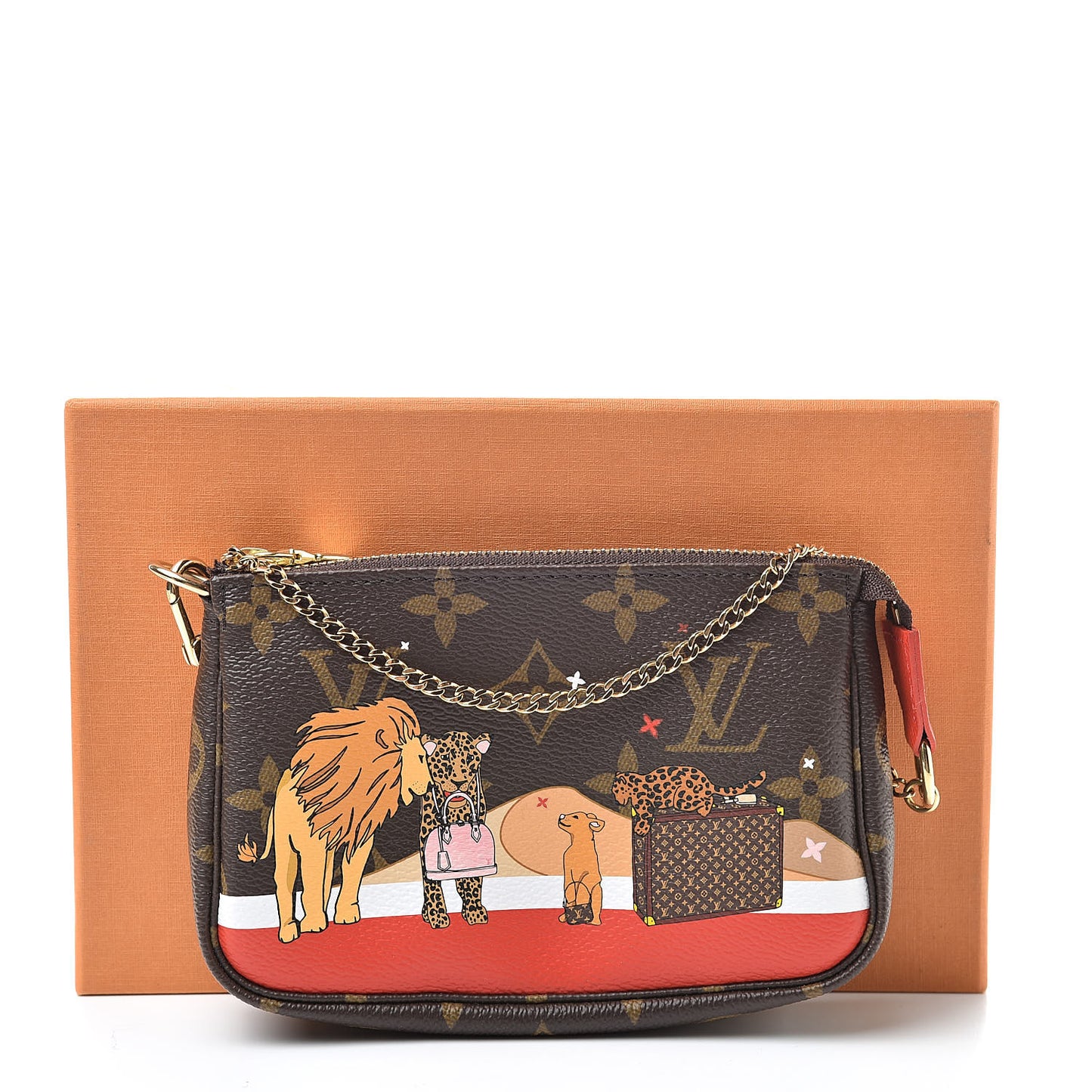 Monogram 2018 Christmas Animation Mini Cats Pochette Accessories