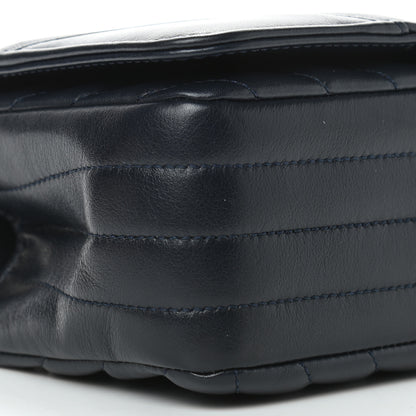 Chanel Calfskin Chevron Quilted Mini Statement Flap Navy Blue 8 of 9