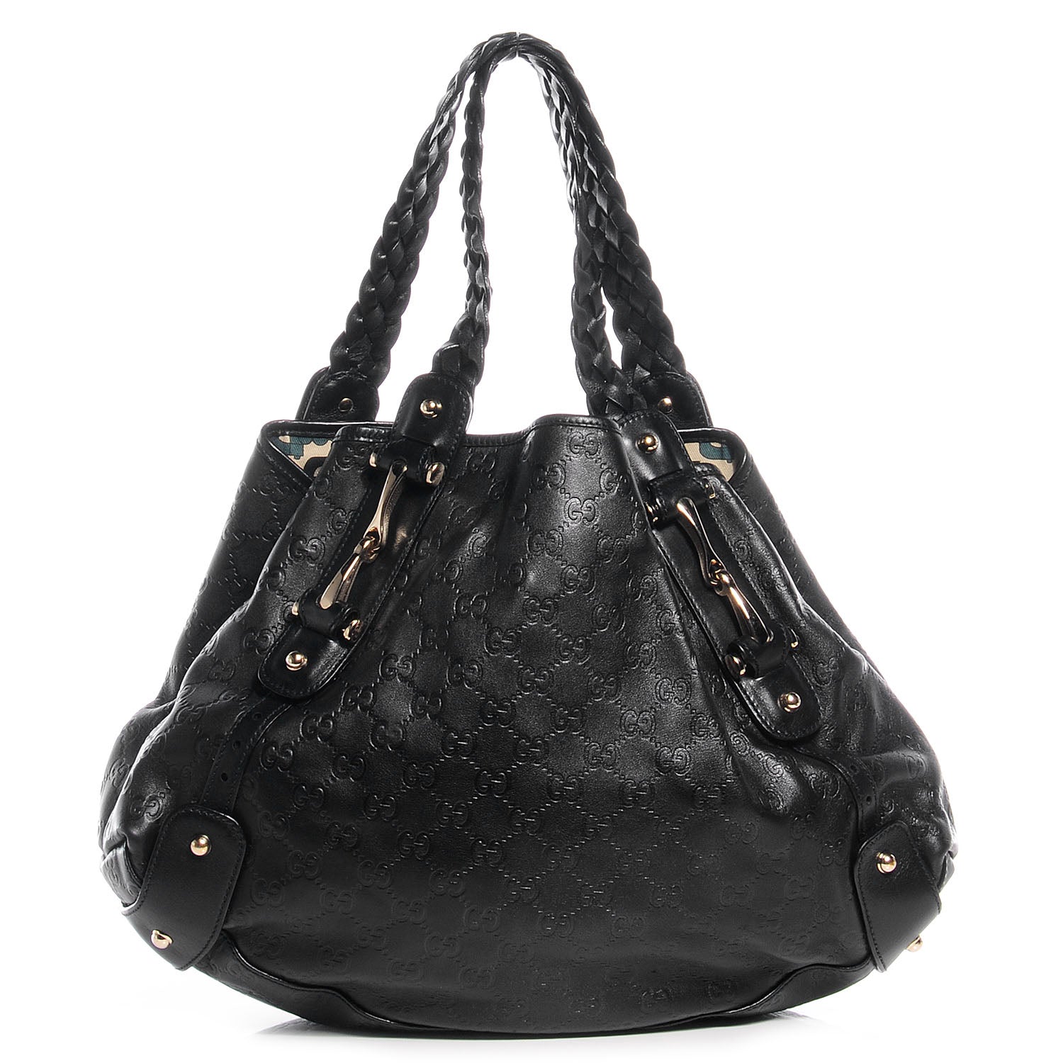 Gucci Guccissima Medium Pelham Shoulder Bag Black 1 of 7