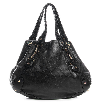 Gucci Guccissima Medium Pelham Shoulder Bag Black 1 of 7