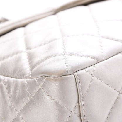 Chanel Metallic Lambskin Quilted Maxi Single Flap Silver 9 of 13