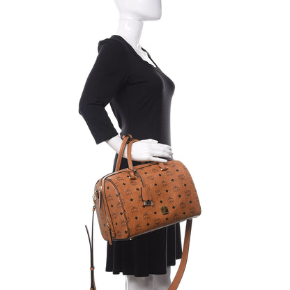 MCM Visetos Boston Bag Cognac 3 of 10