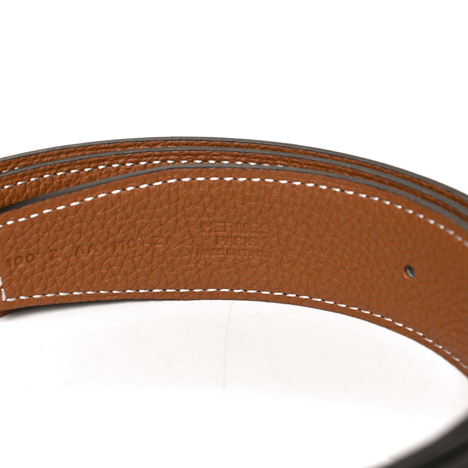 Hermes Box Togo 32mm H Belt 100 Black Gold 8 of 10