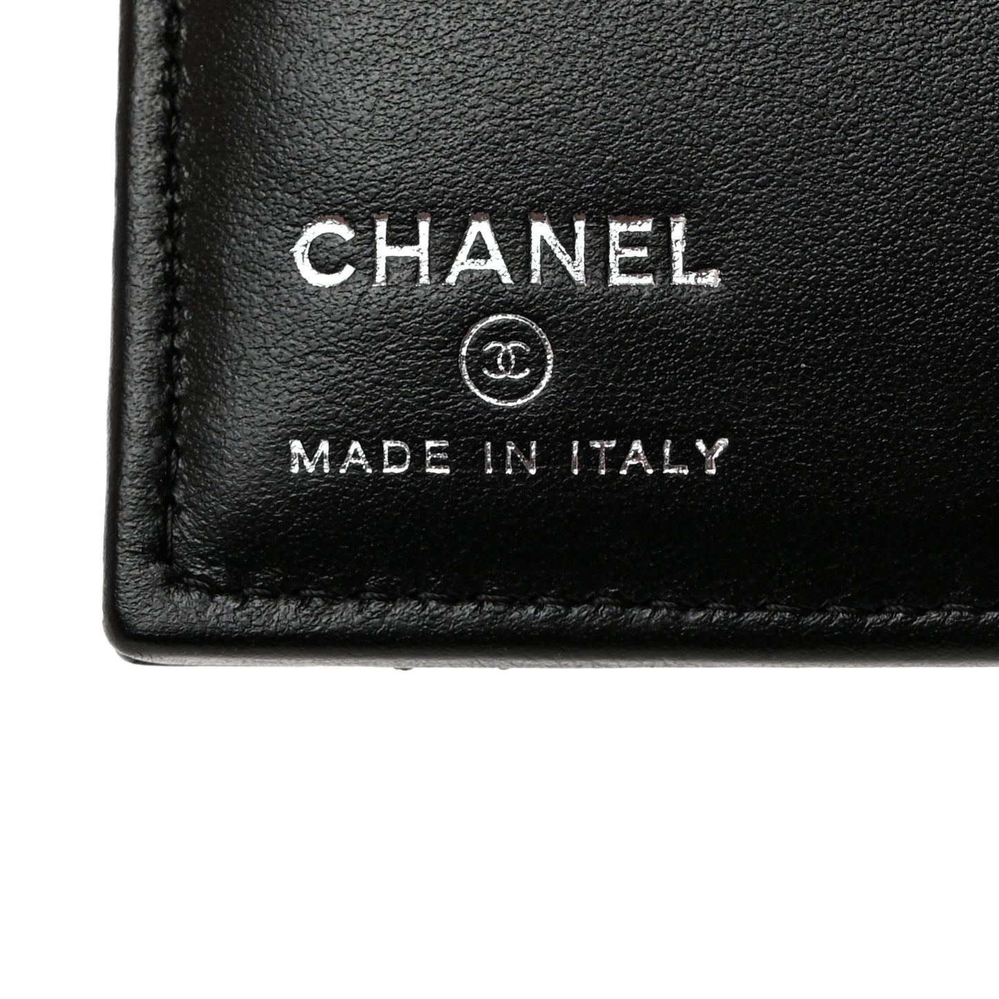 Grained Calfskin Quilted passport Holder Wallet So Black