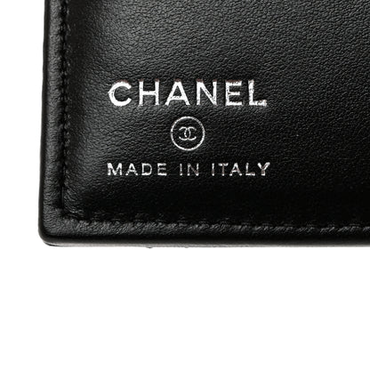 Chanel Grained Calfskin Quilted passport Holder Wallet So Black 6 of 8