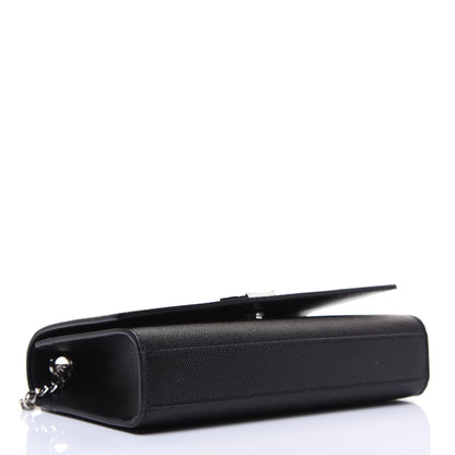 Saint Laurent Grain De Poudre Small Monogram Kate Satchel Black 4 of 12