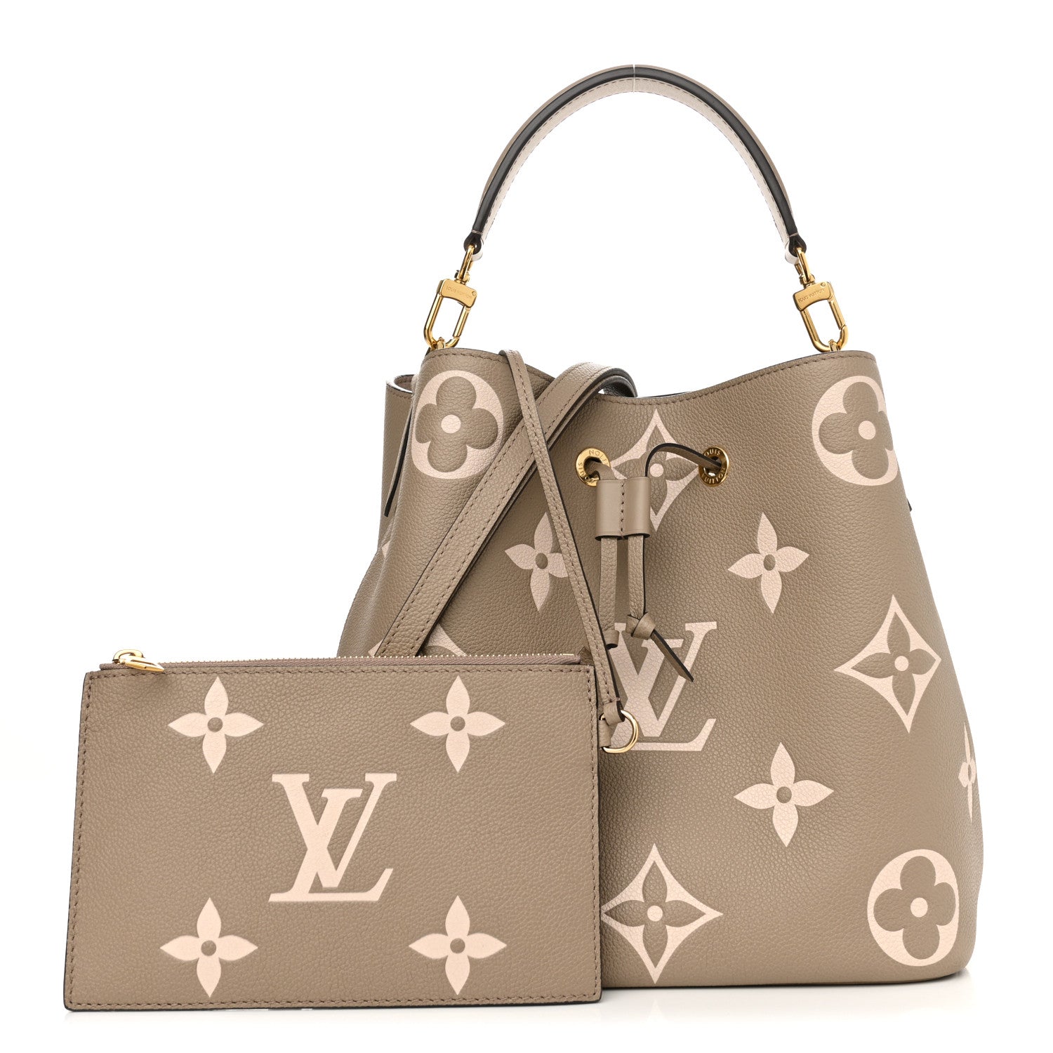 Louis Vuitton Empreinte Monogram Giant Neonoe MM Tourterelle Creme 3 of 11