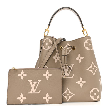 Louis Vuitton Empreinte Monogram Giant Neonoe MM Tourterelle Creme 3 of 11