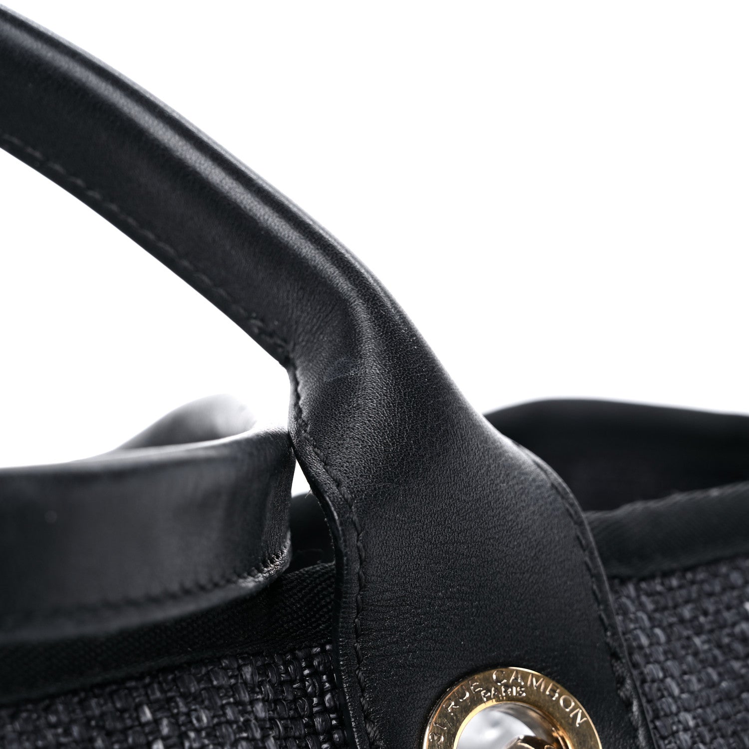Chanel Woven Straw Raffia Large Deauville Tote Black 22 of 24
