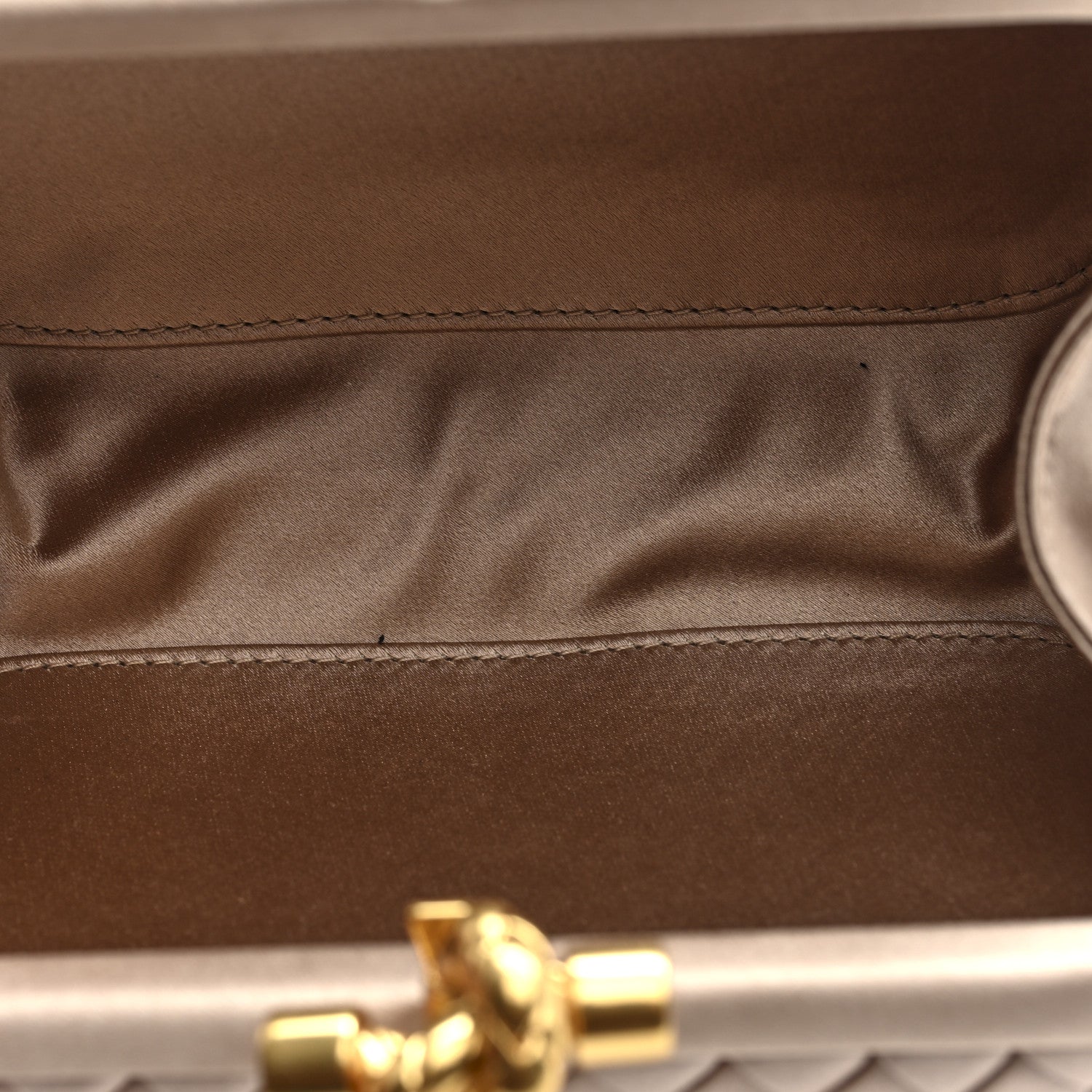 Bottega Veneta Satin Intrecciato Knot Clutch Nude 5 of 9