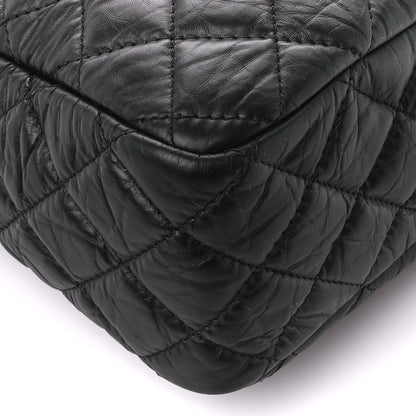 Chanel Aged Calfskin Quilted Large Reissue Camera Case Black 9 of 10