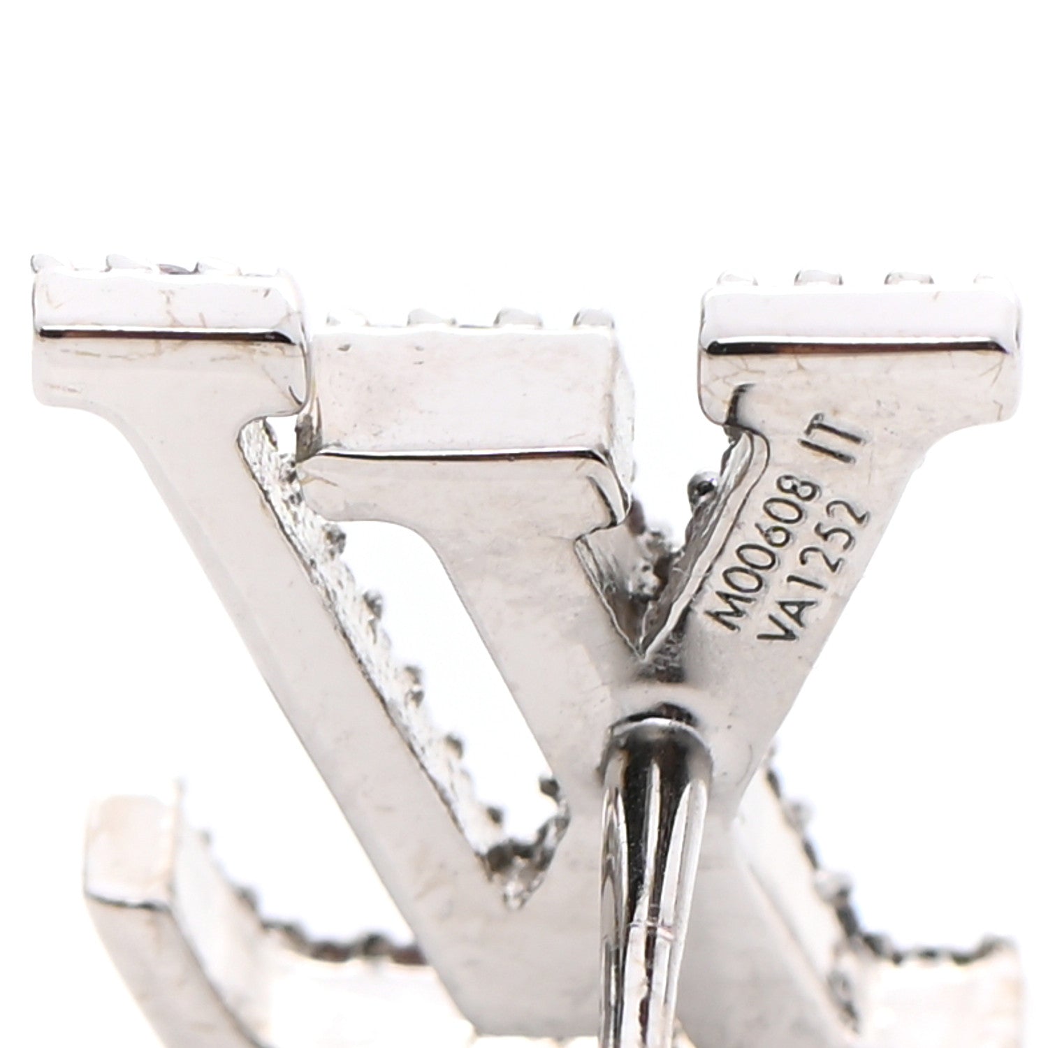 Louis Vuitton Crystal LV Iconic Earrings Silver 5 of 6