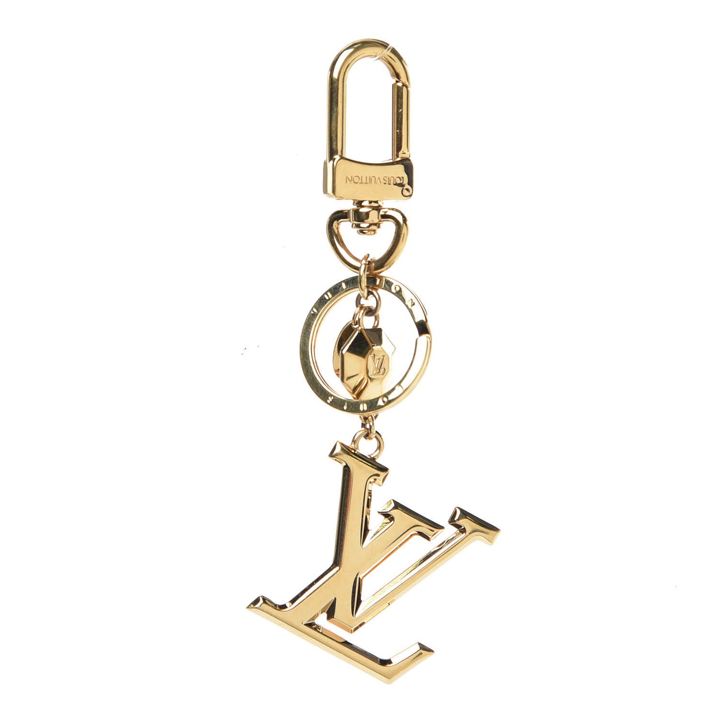 LV Facettes Bag Charm Key Holder Gold
