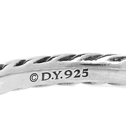 David Yurman Sterling Silver Diamond Quatrefoil Ring 54 6.75 4 of 4