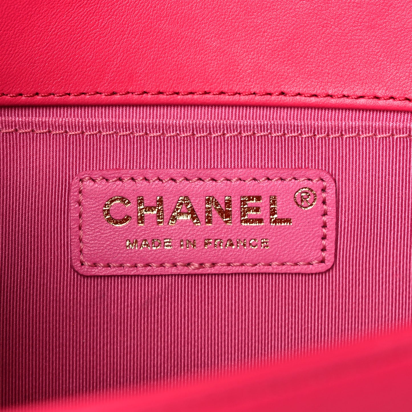 Lambskin Quilted Medium Boy Flap Fuchsia