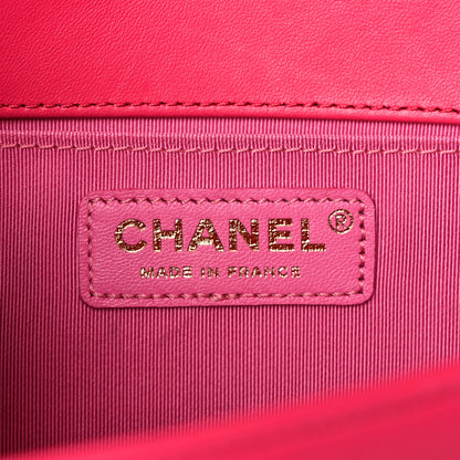 Chanel Lambskin Quilted Medium Boy Flap Fuchsia 6 of 17