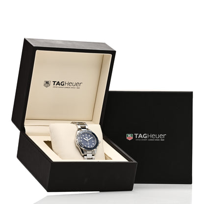 Tag Heuer Stainless Steel Ceramic Diamond Blue Mother of Pearl 35mm Aquaracer Quartz Watch WAY131L 5 of 5