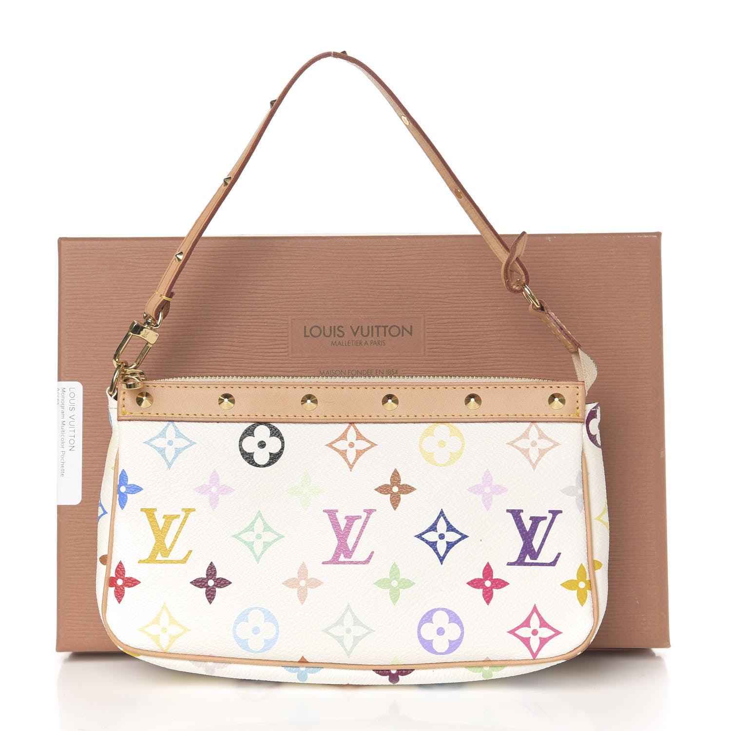 Louis Vuitton Monogram Multicolor Pochette Accessories White 11 of 11