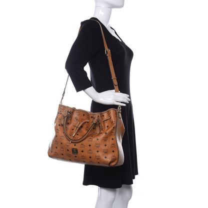 MCM Visetos Medium Drawstring Shopper Cognac 2 of 19