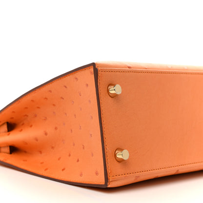 Hermes Ostrich Kelly Sellier 25 Abricot 9 of 12