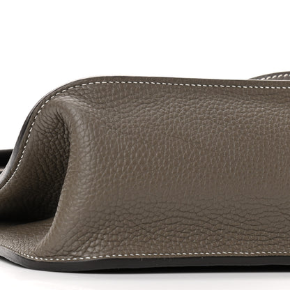 Hermes Taurillon Clemence Halzan 31 GM Etain 9 of 11