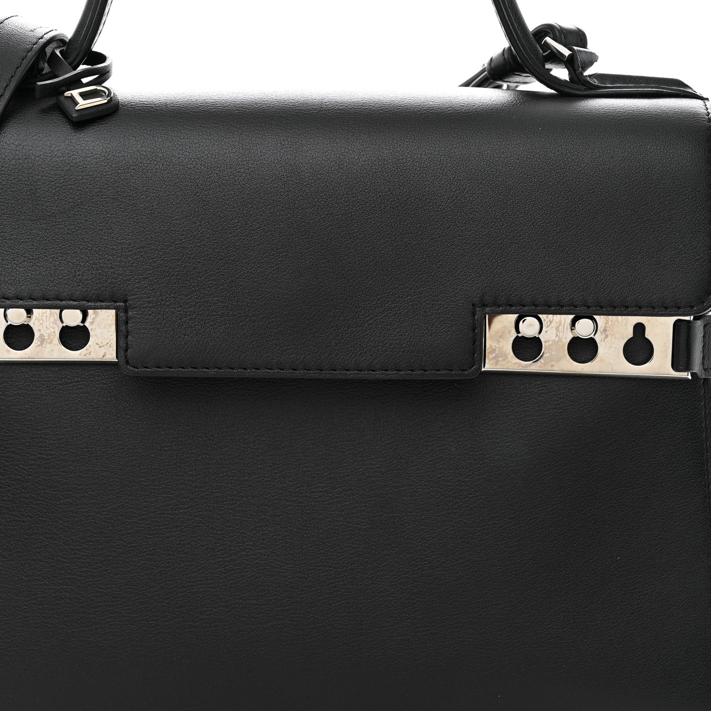 Calfskin MM Tempete Satchel Black