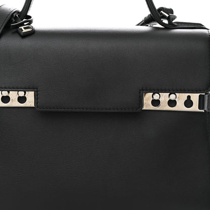 Delvaux Calfskin MM Tempete Satchel Black 8 of 10