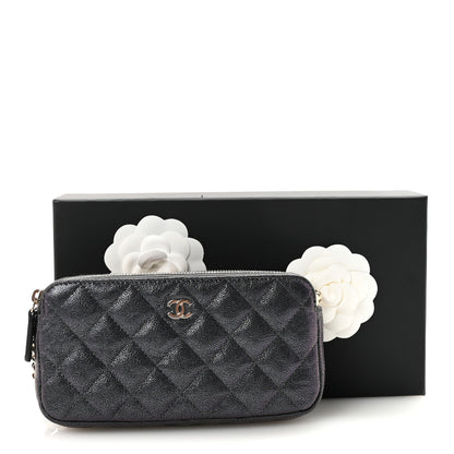 Chanel Iridescent Caviar Quilted Small Clutch With Chain Black 12 of 12