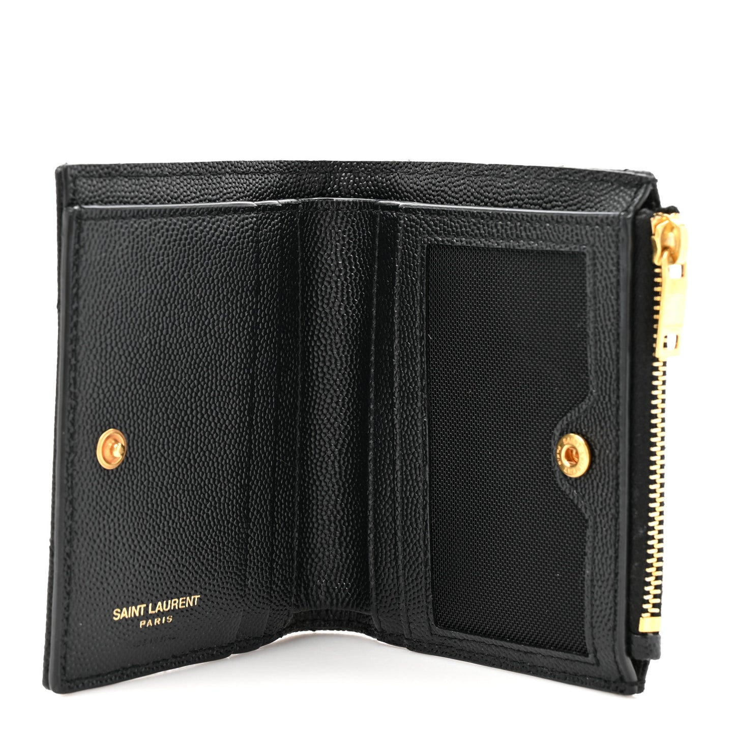 Grain De Poudre Matelasse Chevron Monogram Zipped Card Case Black