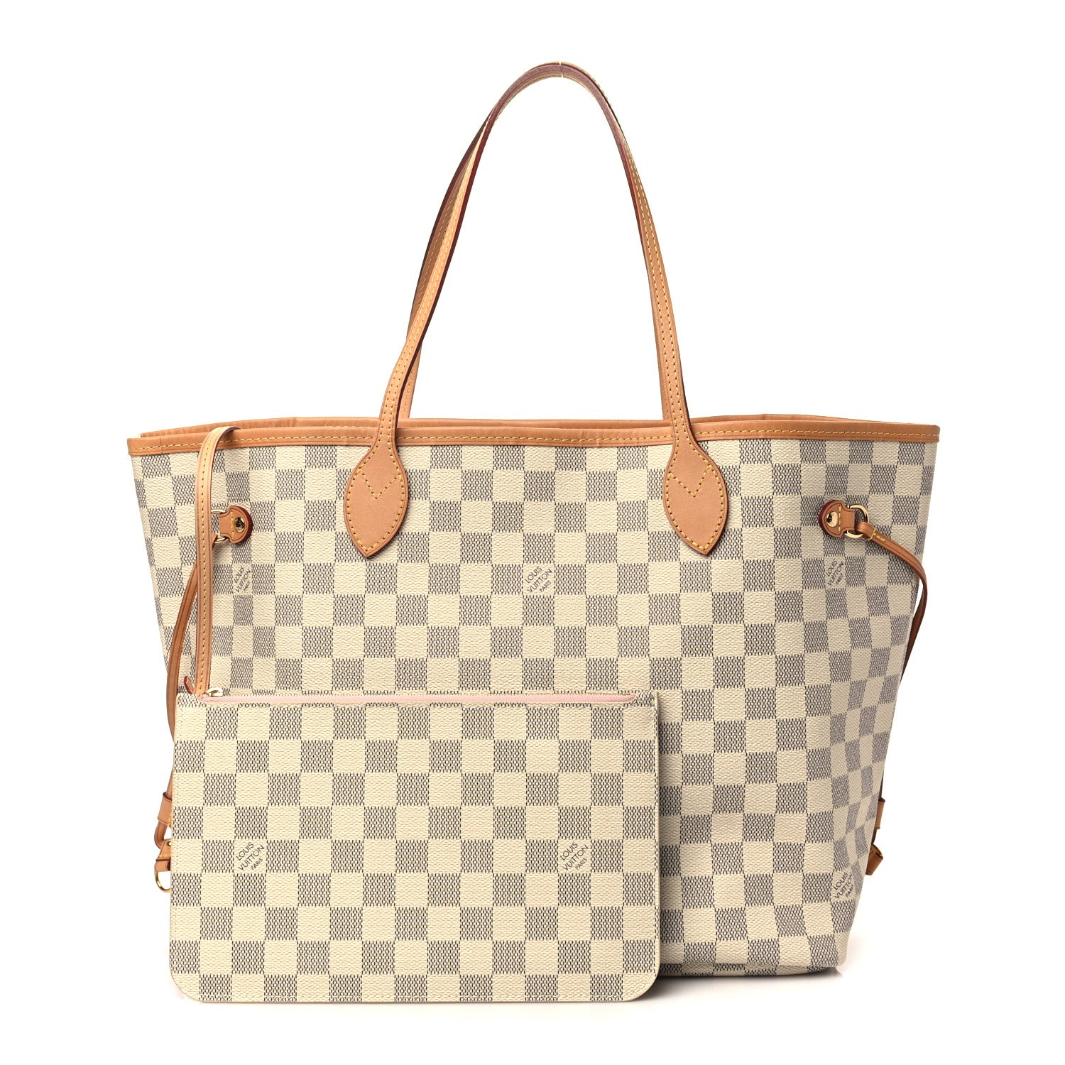 Louis Vuitton Damier Azur Neo Neverfull MM Rose Ballerine 1 of 7