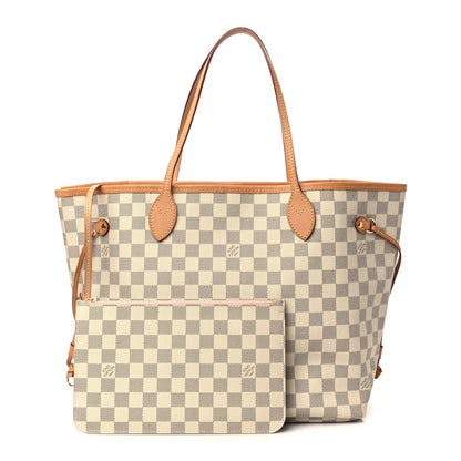 Louis Vuitton Damier Azur Neo Neverfull MM Rose Ballerine 1 of 7