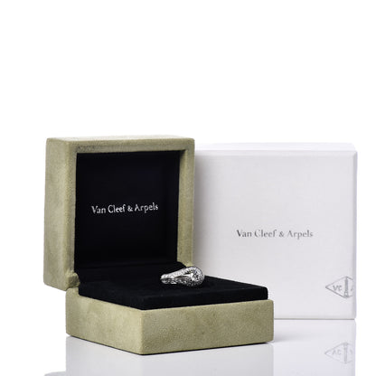 Van Cleef & Arpels Platinum Diamond .30ct Couture Solitaire Ring 50/5.25 17 of 17