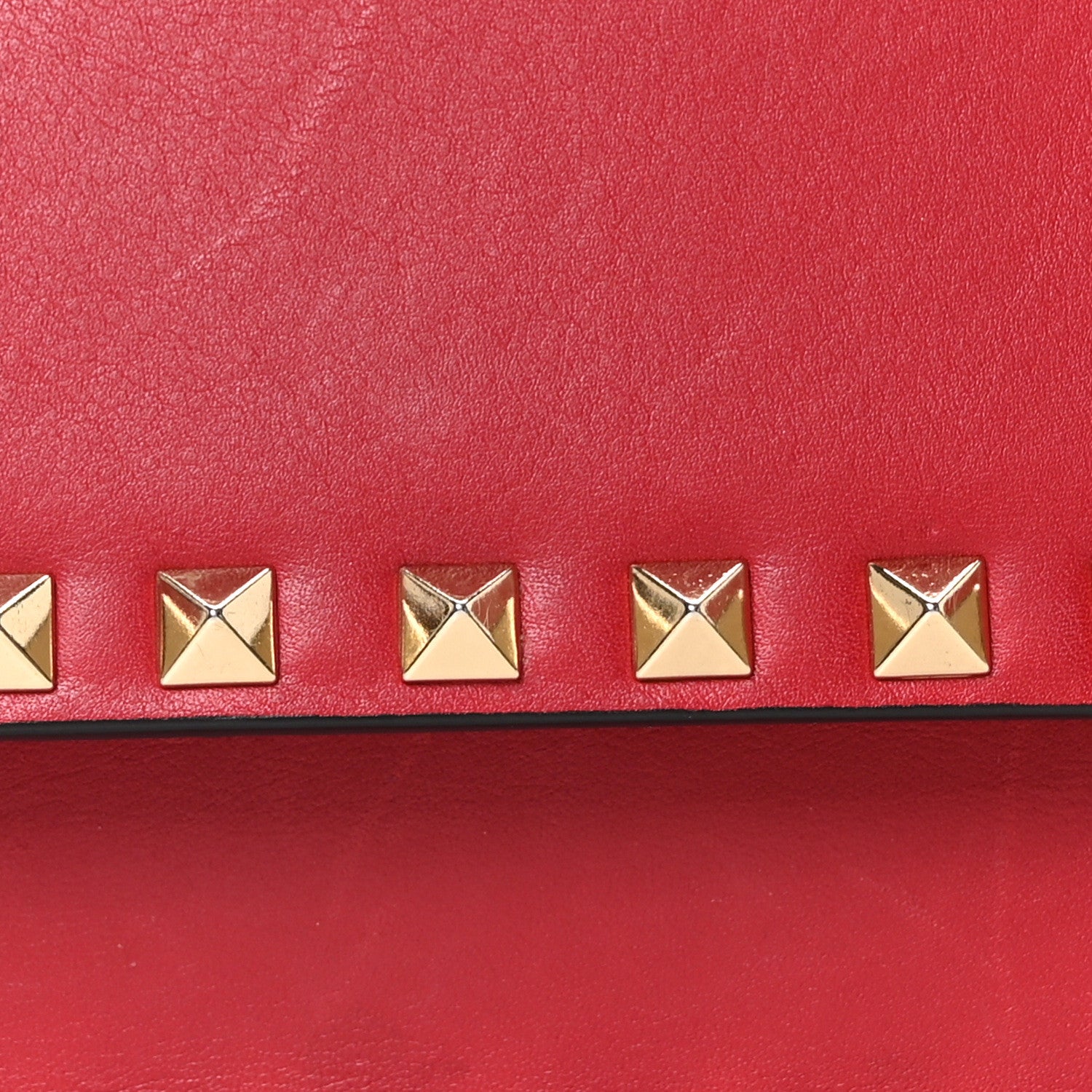 Valentino Garavani Vitello Rockstud Chain Flap Crossbody Bag Red 7 of 9