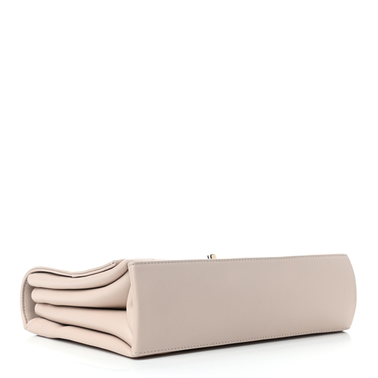 Chanel Calfskin Stitched Flap Light Beige 4 of 10
