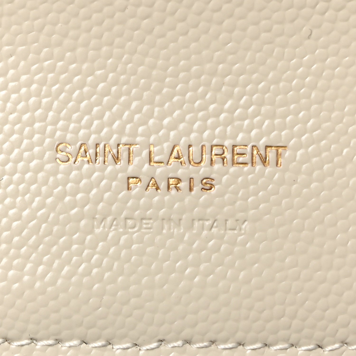 Saint Laurent Grain De Poudre Matelasse Chevron Monogram Envelope Clutch Blanc Vintage 6 of 13