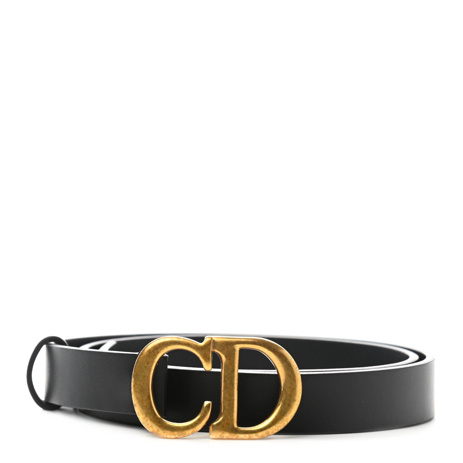 Christian Dior Calfskin Saddle Belt 75 Black 1 of 6