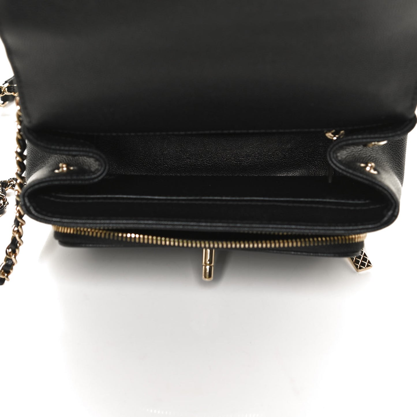 Caviar Quilted Small Business Affinity Flap Black