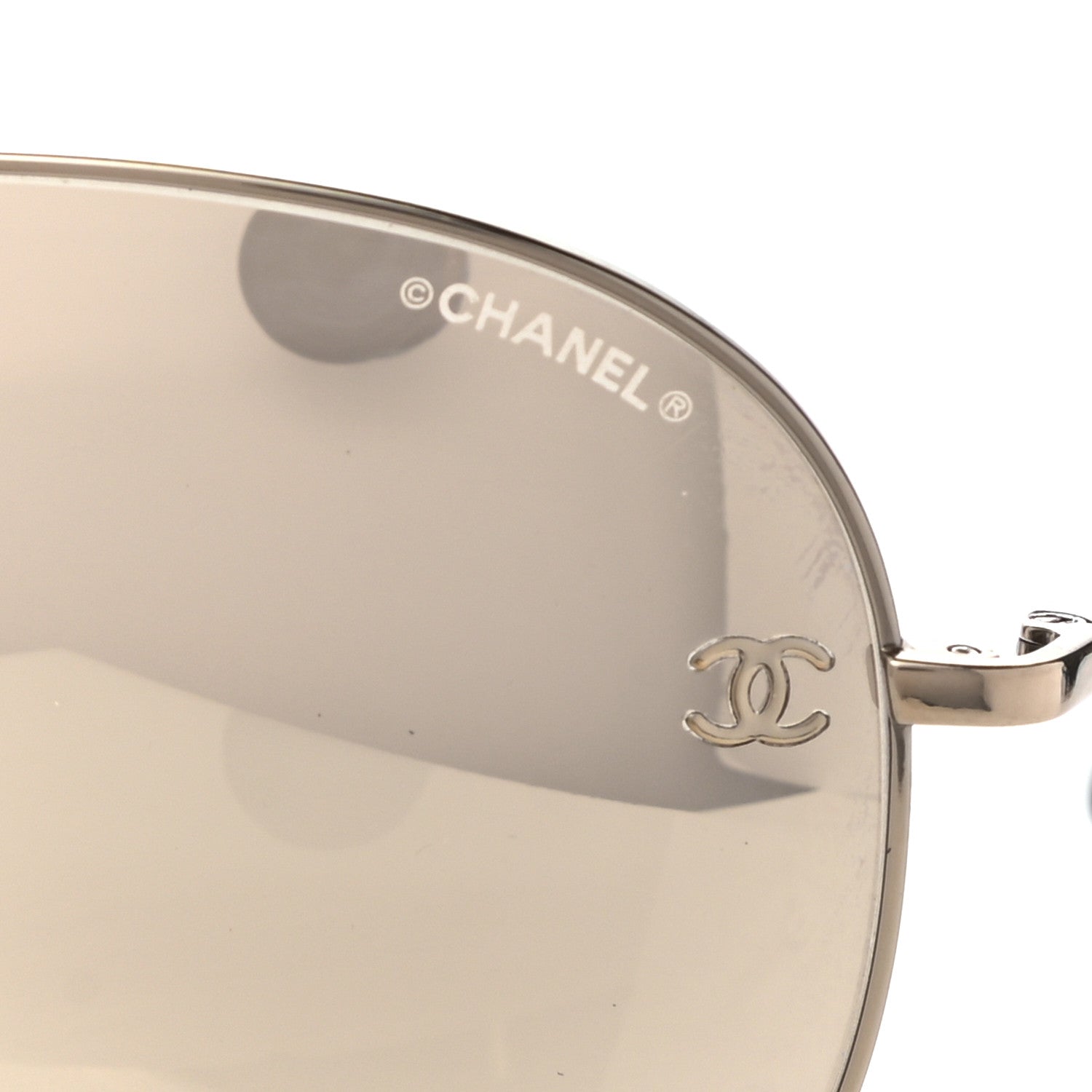 Chanel Metal Aviator CC Sunglasses 4189-T-Q Gold 8 of 9