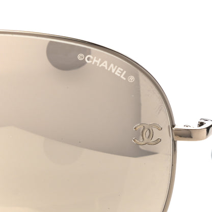 Chanel Metal Aviator CC Sunglasses 4189-T-Q Gold 8 of 9
