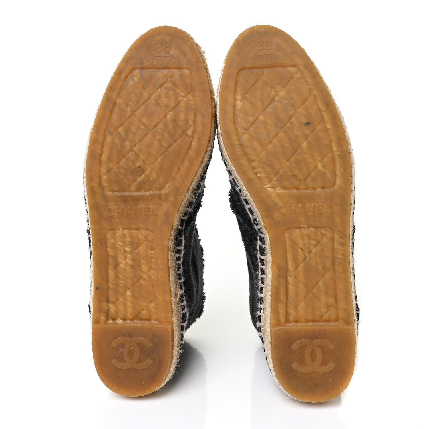 Chanel Canvas Cap Toe Lace Up Espadrilles 38 Dark Navy 5 of 9