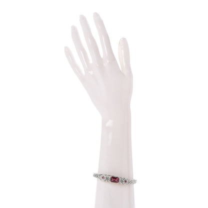 John Hardy Sterling Silver 18K Yellow Gold Pink Topaz Diamond Batu Sari Bracelet 2 of 9