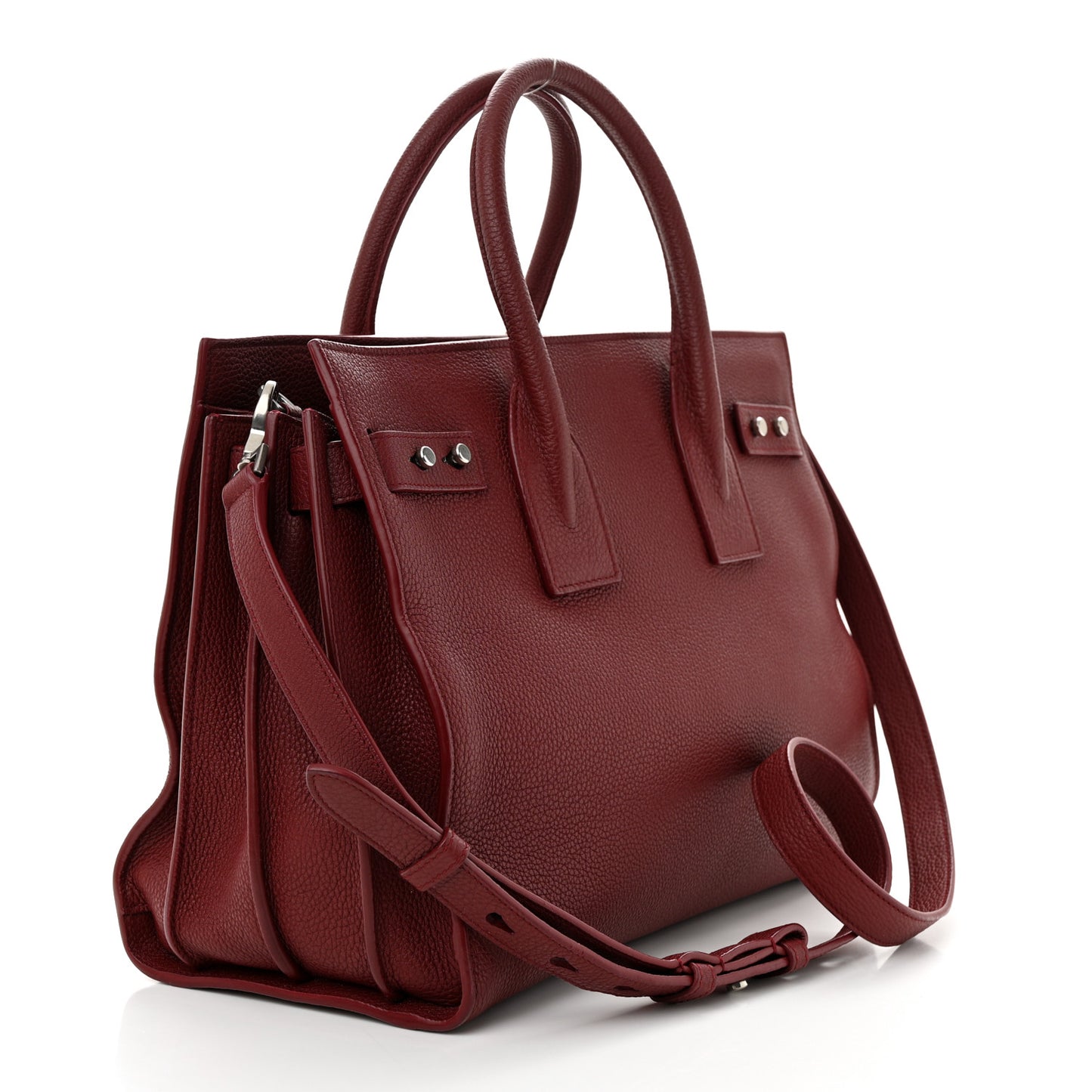 Grained Calfskin Small Supple Sac De Jour Dark Pallisandre
