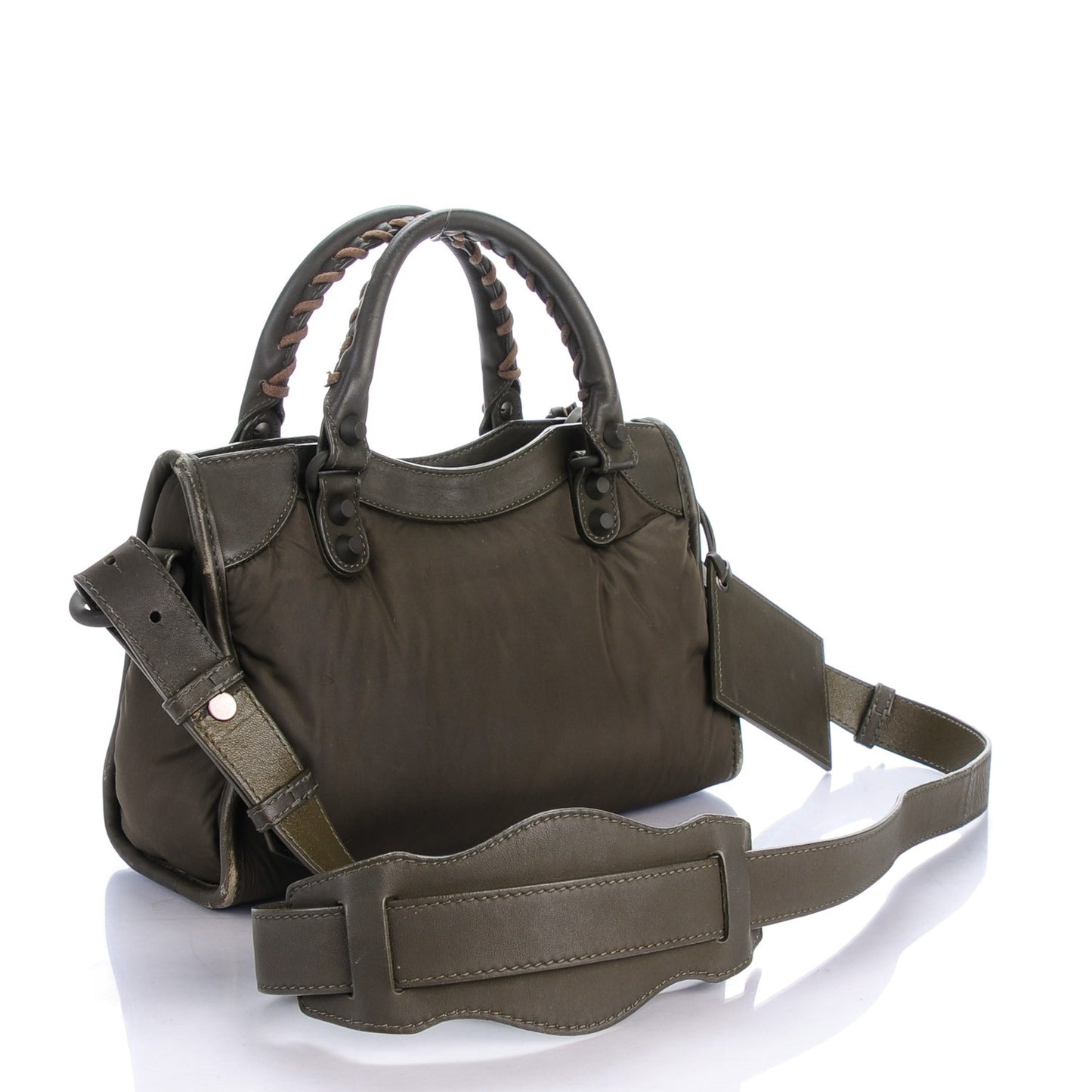 Nylon Agneau Rubber Hardware Mini City Khaki